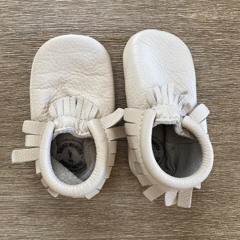 Cream Colored Freshly Picked Baby Moccasins